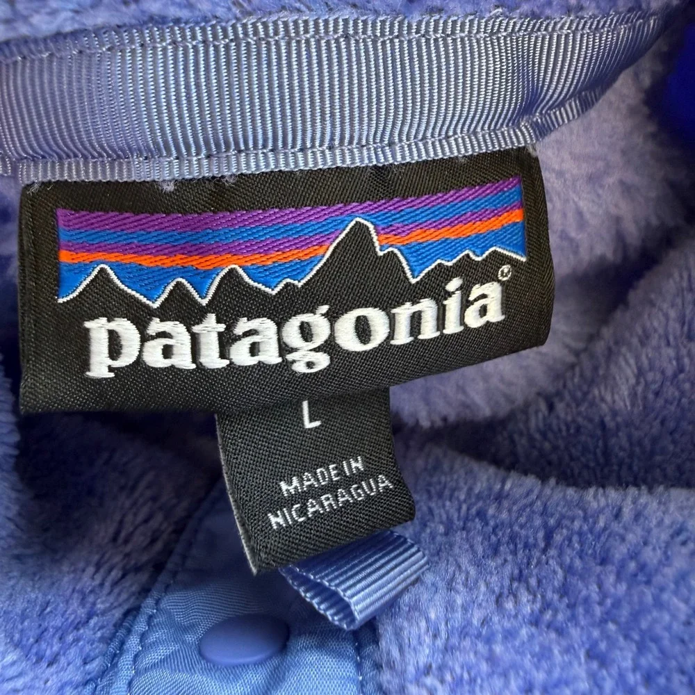 Patagonia Women Re-Tool Snap-T Fleece Pullover‎ Blue Polartec 25442 Large